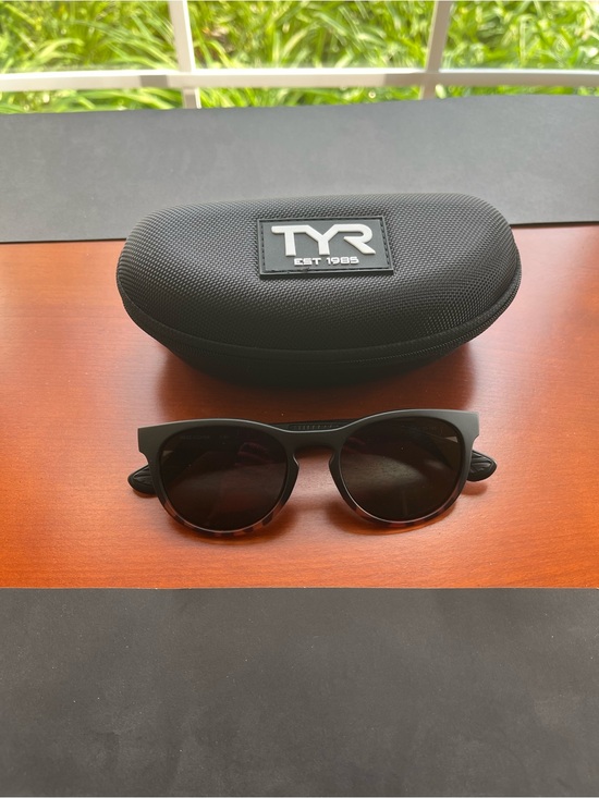TYR Accessories - TYR Matte Black Sunglasses with Hard Case